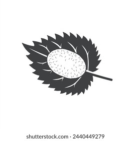 illustration of silkworm cocoon, vector art.