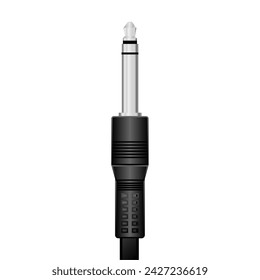 It is an illustration of a silver 6.3mm stereo plug.