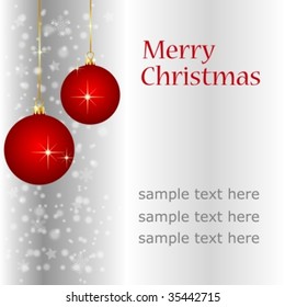 a illustration of a silver christmas ball background