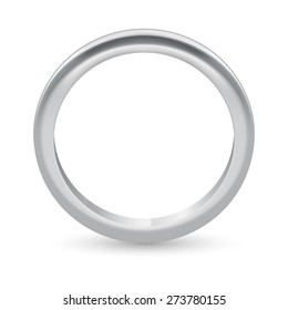 Illustration silver ring  isolated on a white