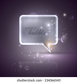 illustration with silver speech bubble