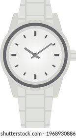 Illustration of the silver watch