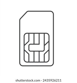 illustration of sim card, sim card technology.