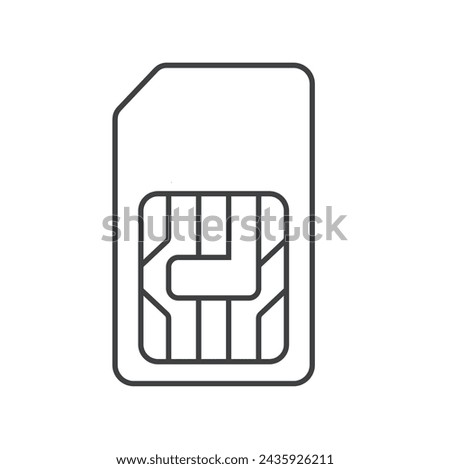 illustration of sim card, sim card technology.