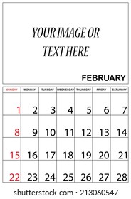 An Illustration of a Simple 2015 year calendar