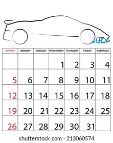 An Illustration of a Simple 2015 year calendar