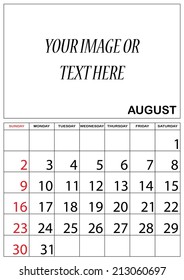 An Illustration of a Simple 2015 year calendar