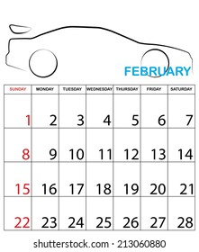 An Illustration of a Simple 2015 year calendar