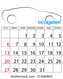 An Illustration of a Simple 2015 year calendar