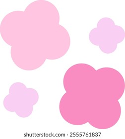 It is an illustration of a simple 4 -piece flower.
