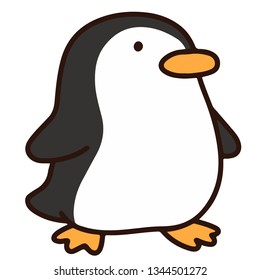 Illustration of simple and adorable Penguin standing