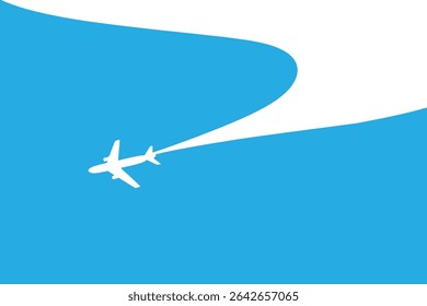 Illustration of Simple Airplane Travel Open