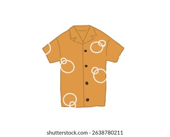 Ilustração de um design de camisa de aloha simples