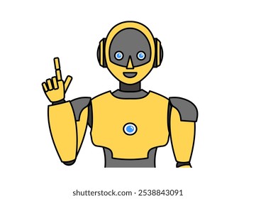 Ilustração de um robô androide simples