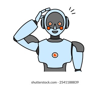 Ilustração de um robô androide simples