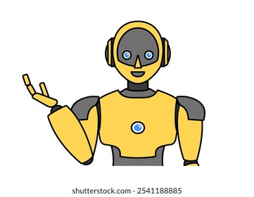 Ilustração de um robô androide simples