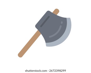 Ilustración de un icono de hacha simple.