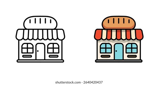 Illustration of simple bakery vectors with sketches of pictures, book icons, book logos.