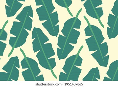 An illustration of simple banana leaves 