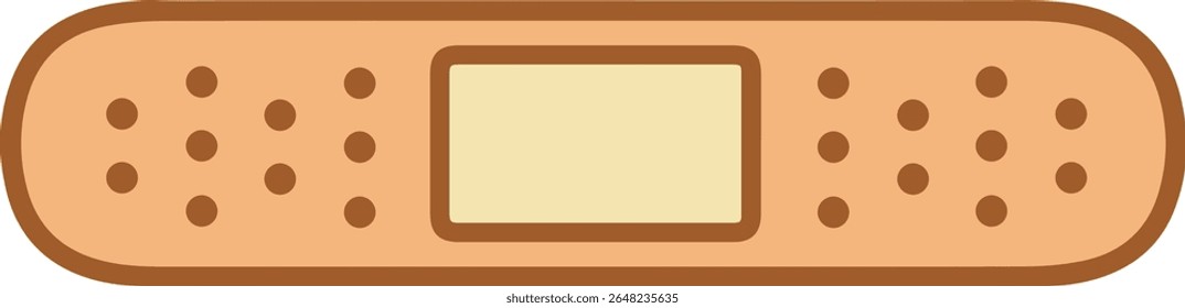Ilustração de um curativo simples para proteger uma ferida
