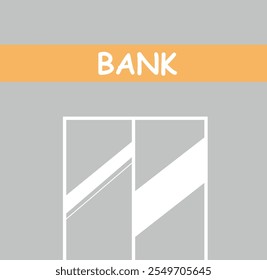 It is an illustration of a simple bank.