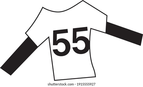 Illustration of a simple baseball uniform