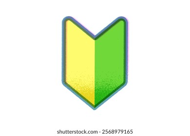 Illustration of a simple beginner mark on white background
