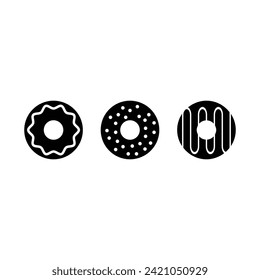 Illustration of simple black donuts