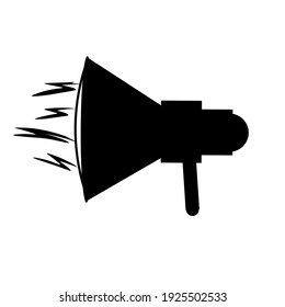 illustration of a simple black speaker vector on a white background