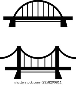 Illustration of a simple bridge with line style