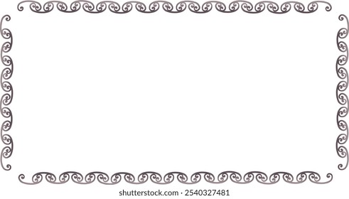 Ilustração de uma imagem de moldura simples em bronze