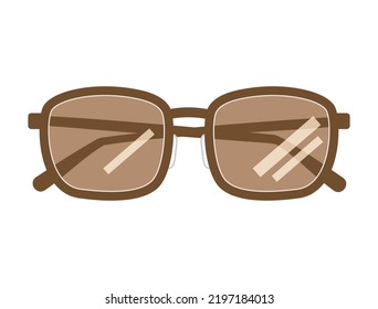 Es ist eine Illustration von einfacher brauner Sonnenbrille.