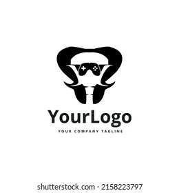 Illustration Simple Character Elephant , Logo design for Gaming