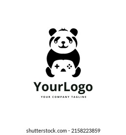 Illustration Simple Character Panda, Logo design for Gaming