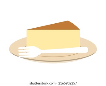 It is an illustration of a simple cheesecake.