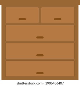 Illustration of a simple chest of drawers