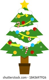Illustration of a simple Christmas tree