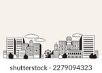 
Illustration of a simple cityscape