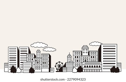 
Illustration of a simple cityscape