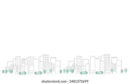 Ilustración de un paisaje urbano simple