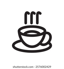 Illustration of a simple coffee cup with steam rising, symbolizing freshness and relaxation. Ideal for coffee shop branding, beverage menus, or lifestyle apps with a minimalist aesthetic.