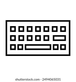 Illustration of a simple computer keyboard