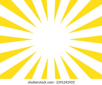 Illustration of a simple concentrated line shining in yellow