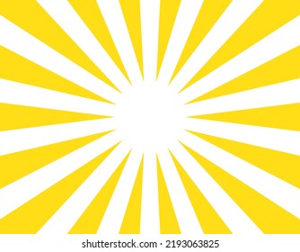 Illustration of a simple concentrated line shining in yellow