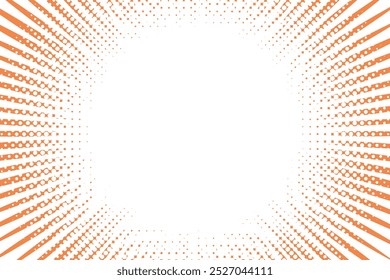 Illustration of simple concentrated lines in orange