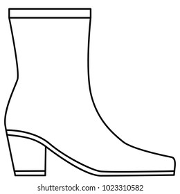 Illustration of a simple contour boot