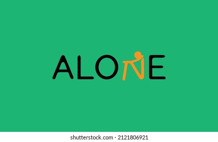 ILLUSTRATION OF SIMPLE COOL ALONE WRITING