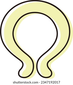 Ilustración de un simple anillo de cuello fresco