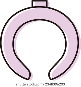 Illustration of a simple cool neck ring