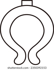 Illustration of a simple cool neck ring